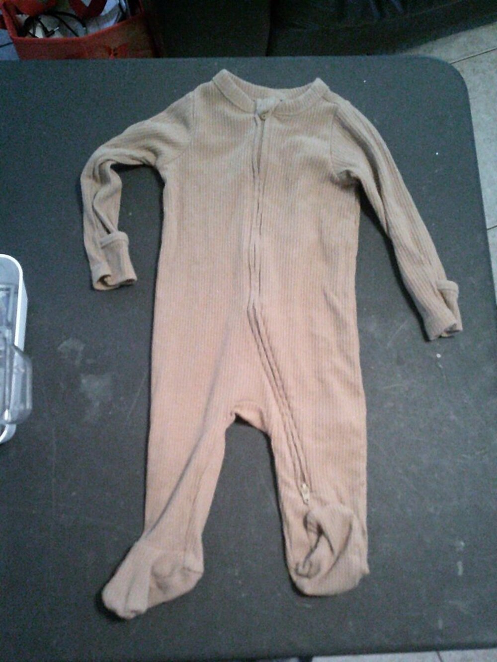 Old Navy Footed Sleeper Pajamas 3-6 Mo Zip Front Ribbed (003)